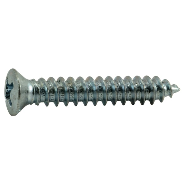Midwest Fastener Sheet Metal Screw, #8 x 1 in, Zinc Plated Steel Oval Head Phillips Drive, 40 PK 62036 - main